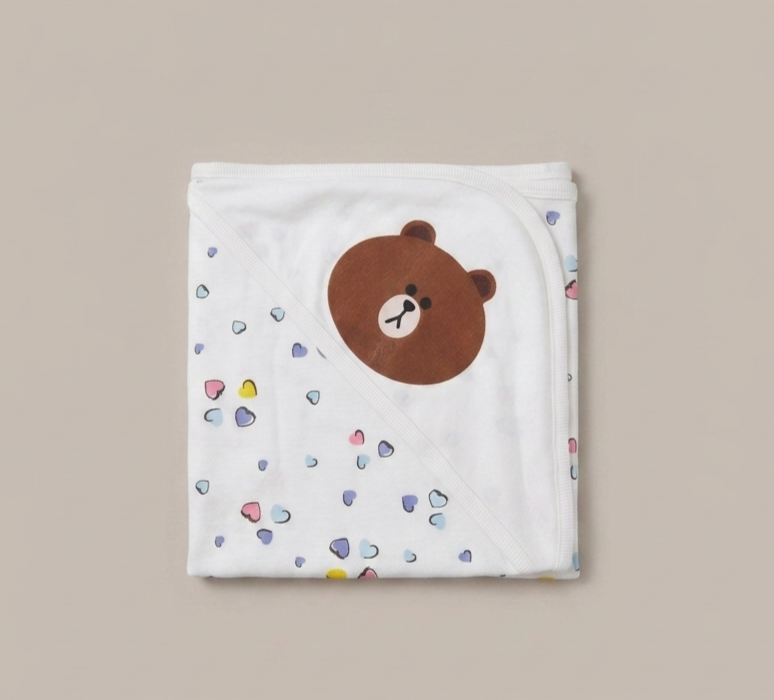 Tiny Hearts Baby Wrapping Sheet