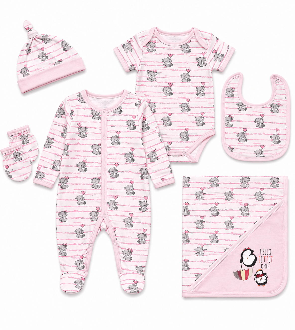 Little Penguin 6-Piece Newborn Starter Set