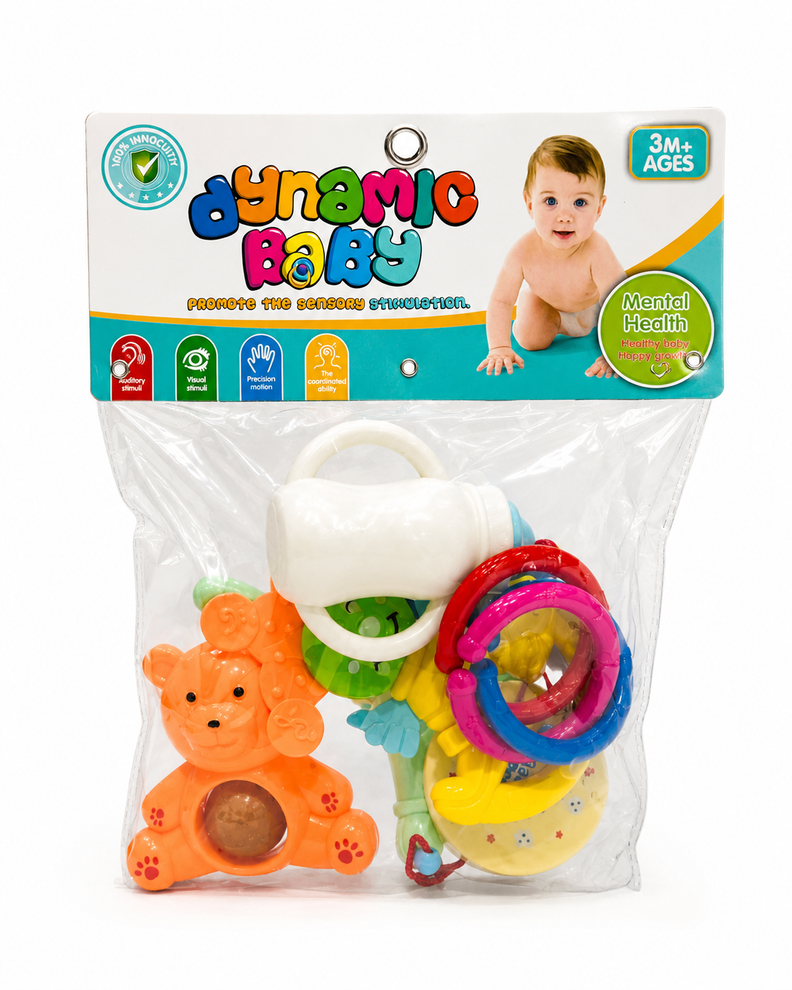 Baby Sensory Rattle & Teether Toy Set