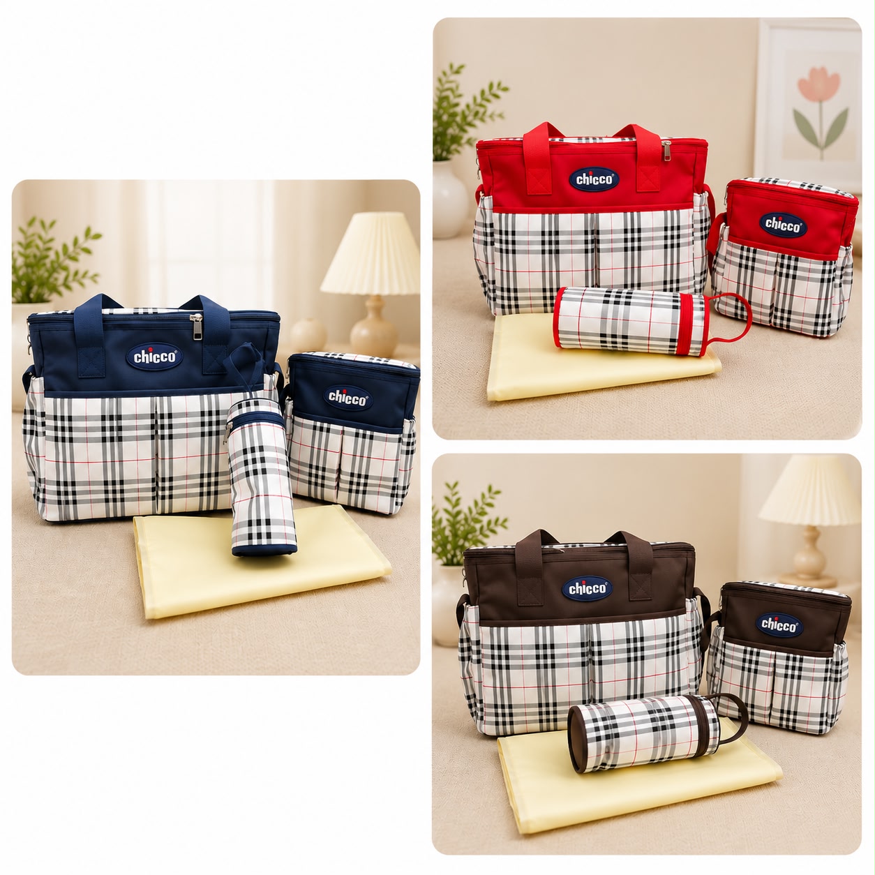 3-Piece Baby Travel Bag Set