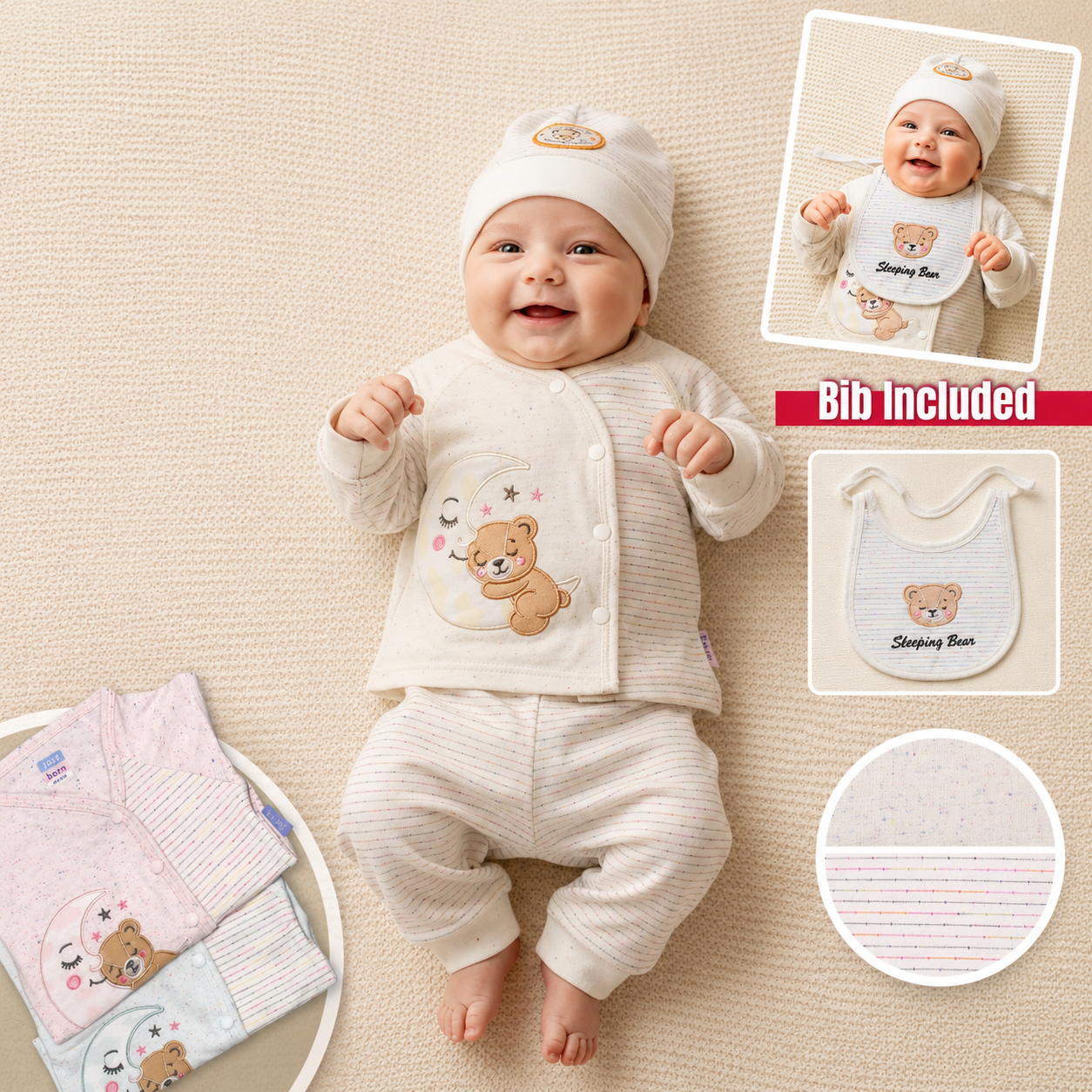 Moonlit Teddy Newborn Trouser Set