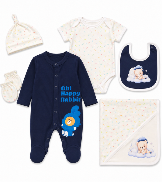 Dreamy Teddy 6-Piece Newborn Starter Set