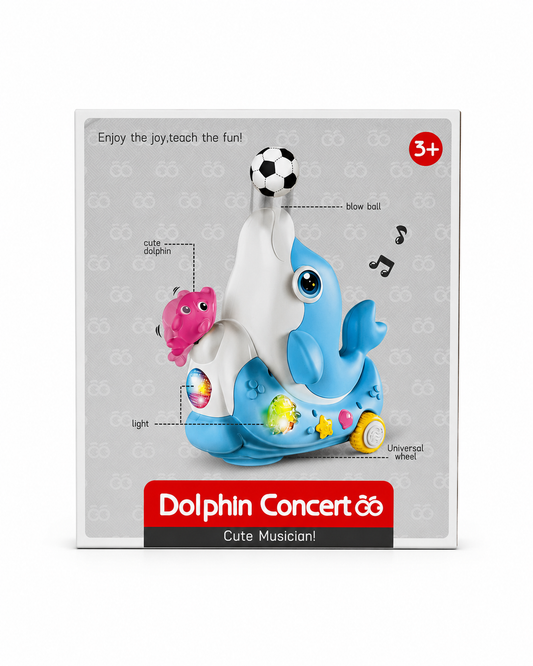 Musical Dolphin Toy with Lights & Ball