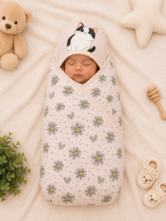 Kitten Cuddles Baby Wrapping Sheet