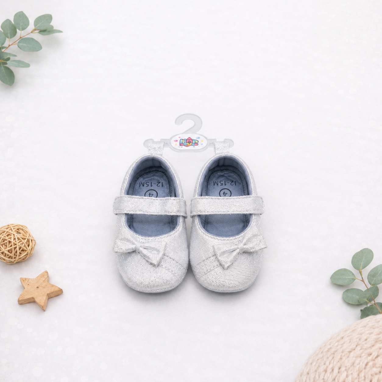 Baby Bow Soft Sole Shoes (0–18 Months)