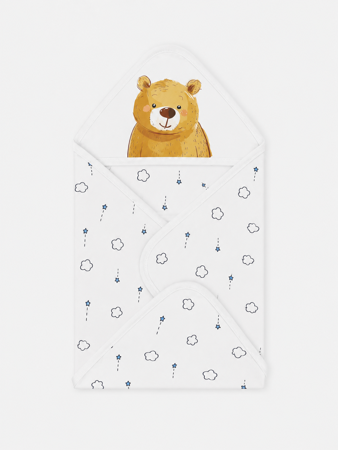 Little Bear Dreams Baby Wrapping Sheet