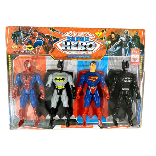 🦸♂️ Ultimate Hero Squad Set – Spidey, Bats &amp; Supes Unite!