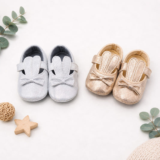Baby Bunny Bow Shoes (0–18 Months)