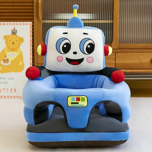 Blue Robot Plush Baby Sofa Seat