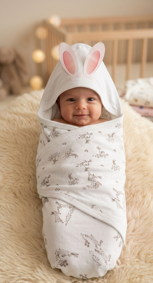 Bunny Baby Wrapping Sheet