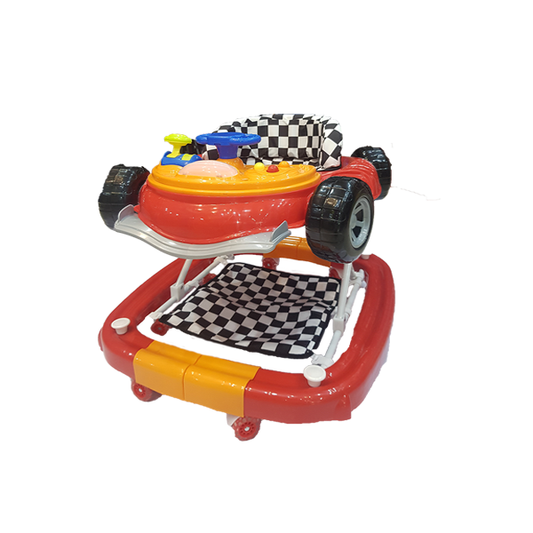 🏁 Tinnies Ferrari-Inspired  Red Baby Walker with Rocking Function