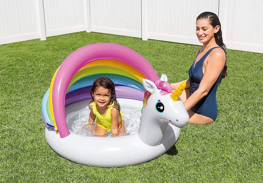 INTEX 🦄 Unicorn Baby Pool (39.37" x 106.3" x 96.46")